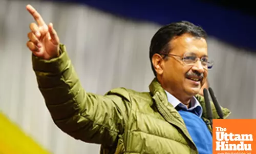 New Delhi: AAP National Convenor Arvind Kejriwal campaigns in support of AAP candidate Vinay Mishra from Dwarka Assembly