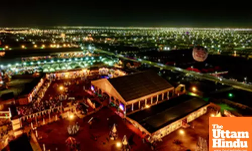 Prayagraj: An aerial view of the ongoing Kumbh Mela 2025