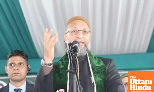 New Delhi: AIMIM President Asaduddin Owaisi campaigns in support of Majlis candidate