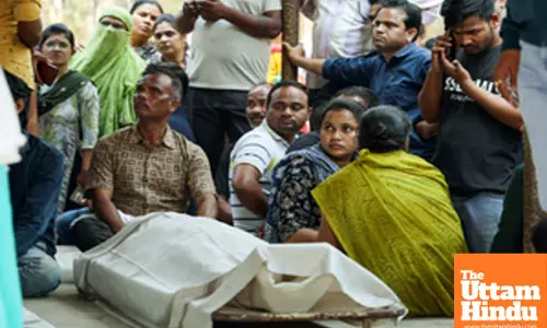 Bhandara: Family members of the deceased victims wait outside an ordnance factory