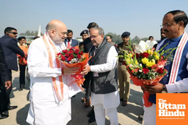 Prayagraj: Union Home Minister Amit Shah arrives to attend Maha kumbh 2025