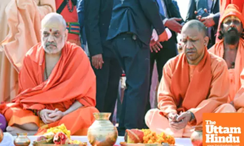 Prayagraj: Union Home Minister Amit Shah visits Triveni Sangam