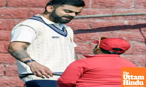 New Delhi: 8-year-old Kabir Khan shares a special moment with Indian cricketer Virat Kohli