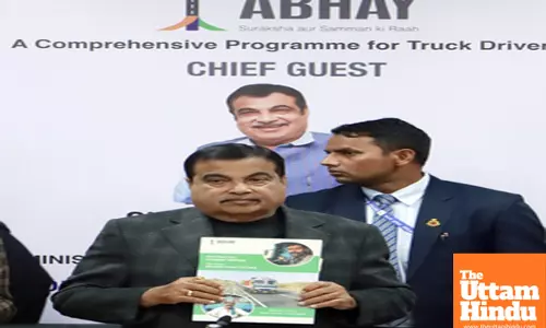 New Delhi: Union Minister Nitin Gadkari attends Project Abhay event