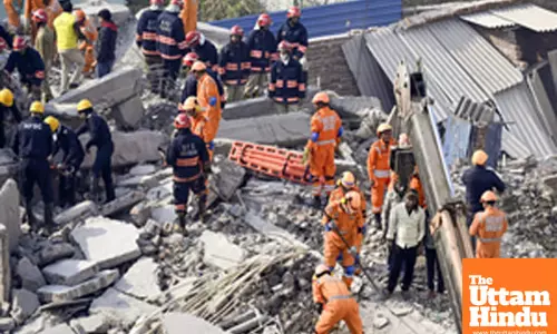 New Delhi: Rescue operations are underway after a four-storey recently built building collapsed at Kaushik Enclave in Delhi’s Burari area