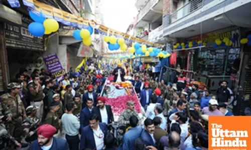 New Delhi: Punjab Chief Minister and senior AAP leader Bhagwant Mann holds a roadshow