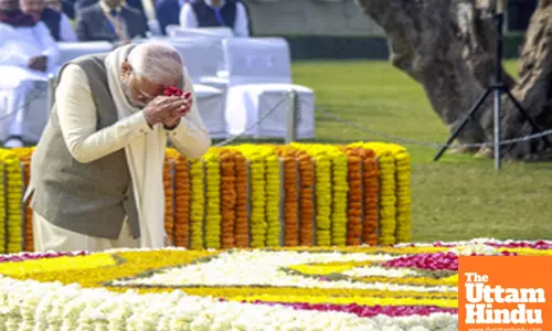New Delhi: Tribute-paying ceremony of Mahatma Gandhi on Martyrs Day