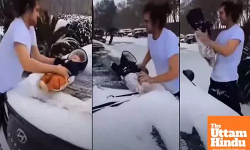 VIRAL WATCH: FROM DIAPERS TO WINDSHIELD WIPERS! Dads Unconventional Snow-Clearing Method
