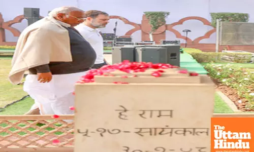 New Delhi: Tribute-paying ceremony of Mahatma Gandhi on Martyrs Day