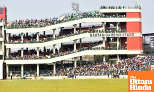 New Delhi: Spectators during the Ranji Trophy match between Delhi and Railways at Arun Jaitley Stadium