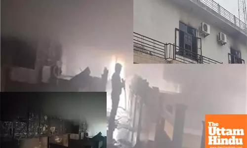 Massive fire breaks Out Near Police Station in Punjab, Panic Spreads