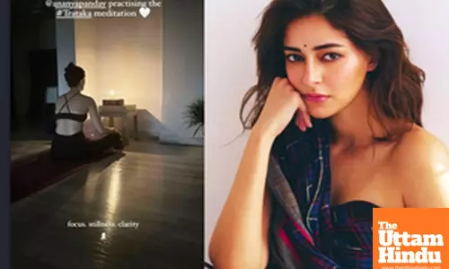 Ananya Panday shares serene moment of herself doing ‘Trataka meditation’