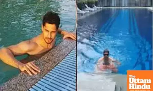 Sidharth Malhotra shares a glimpse of his swim routine