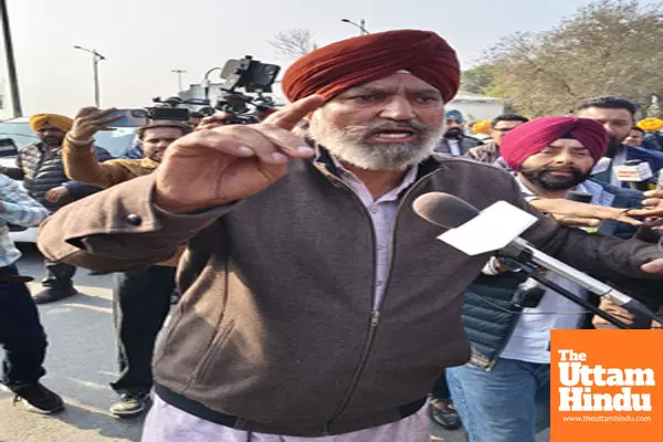 Charanjeet Singh, the grandfather of deportee Ajaydeep Singh, speaks to the media after his grandsons return from the U.S.