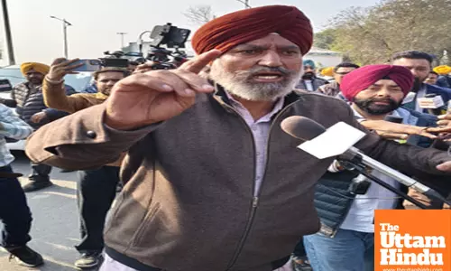 Charanjeet Singh, the grandfather of deportee Ajaydeep Singh, speaks to the media after his grandsons return from the U.S.