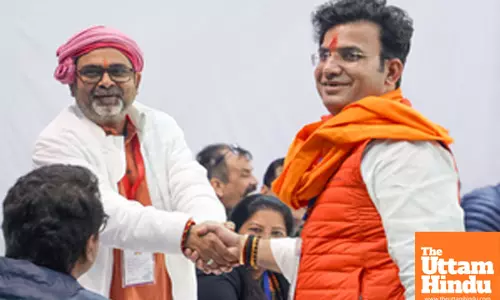 BJPs Ravinder Singh Negi and AAPs Avadh Ojha Exchange Greetings at Counting Center