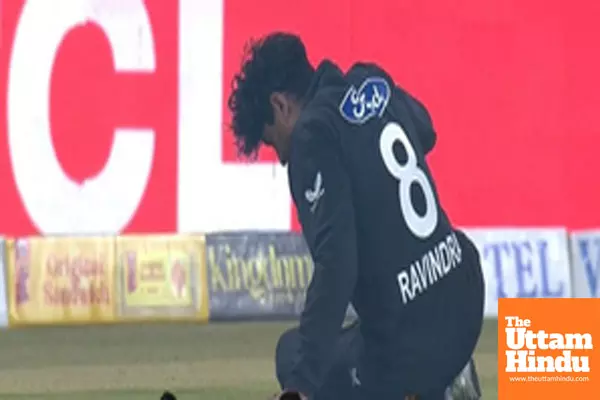 Floodlights in Lahore blamed as Rachin Ravindra suffers head injury in tri-series match Floodlights in Lahore blamed as Rachin Ravindra suffers head injury in tri-series match