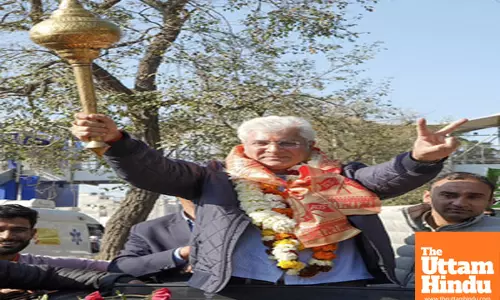 BJP candidate Kailash Gahlot celebrates victory