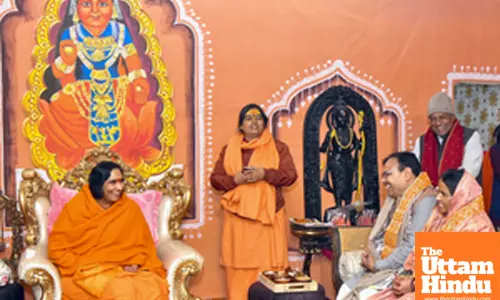Rajasthan Chief Minister Bhajanlal Sharma meets Founder of Durga Vahini Sadhvi Ritambhara