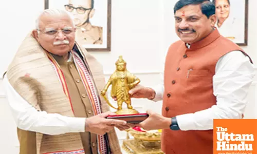 Madhya Pradesh Chief Minister Mohan Yadav meets Union Minister Manohar Lal Khattar