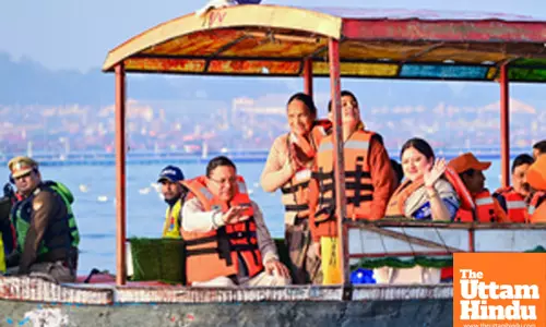 Uttarakhand Chief Minister Pushkar Singh Dhami visits Maha Kumbh 2025