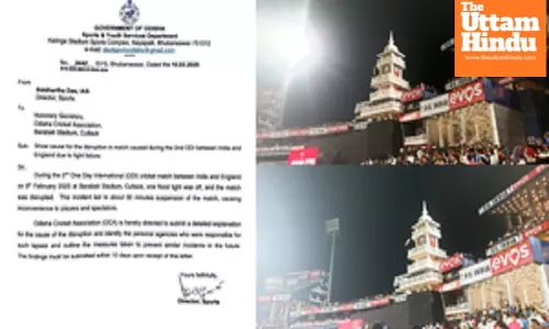 Odisha Cricket Association gets show-cause notice for floodlight failure during Ind vs Eng ODI at Barabati