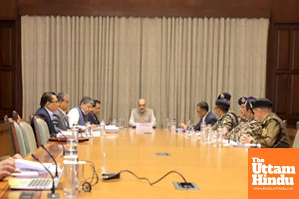 Union Home Minister Amit Shah chairs a high-level security review meeting for Jammu and Kashmir