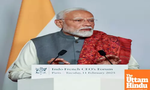 Prime Minister Narendra Modi addresses the 14th France CEO Forum