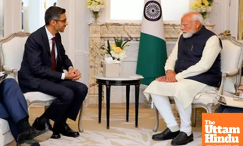 Prime Minister Narendra Modi meets CEO of Google and Alphabet, Sundar Pichai
