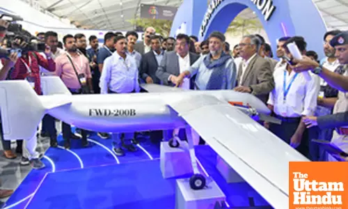 Karnataka Deputy Chief Minister D.K. Shivakumar inaugurates exhibition stalls at Invest Karnataka 2025