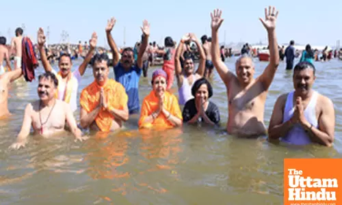 Tripura Chief Minister Manik Saha along with wife visits Maha Kumbh Mela 2025