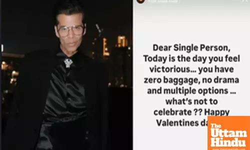 On Valentine’s Day, Karan Johar pens a note for ‘single’ people