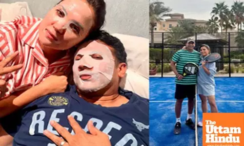 Lara Dutta pampers husband with ‘spa facial’ on Valentine’s Day