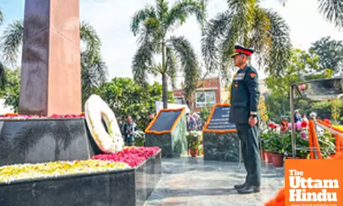 Chief of the Army Staff, General Upendra Dwivedi, pays homage to 42 martyrs at Shaheed Smarak