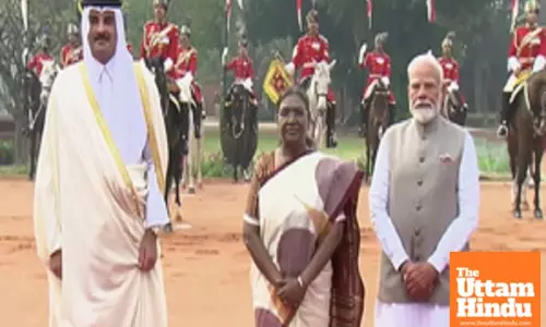 Qatar’s Emir receives ceremonial welcome at Rashtrapati Bhavan