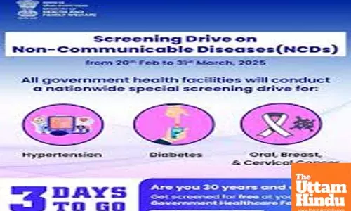 Health Ministry to launch nationwide screening drive for high BP, diabetes, cancer