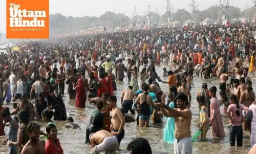 50% of Indias Sanatanis take holy dip in Triveni Sangam, devotees count exceeds 55 crore