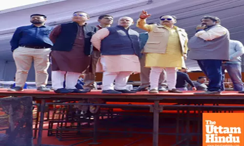 Delhi BJP President Virendra Sachdeva oversees the preparations for the oath ceremony of the New Delhi government