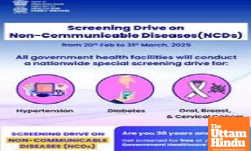 Health Ministry launches screening drive against high BP, diabetes, cancer in adults