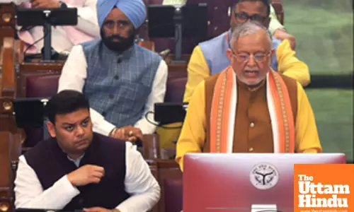 Finance Minister Suresh Khanna presents the state budget for the fiscal year 2025-2026