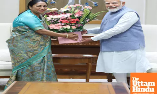 Prime Minister Narendra Modi meets Delhi Chief Minister Rekha Gupta