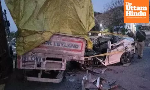 Pinjore Tipra Bypass Tragedy: Speeding Car Crashes Into Parked Truck, Four Killed on Spot