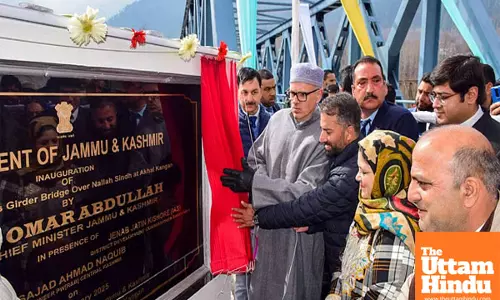 J&K CM Unveils Akhal Bridge Over Sindh River, Project Launched in 2008 Now Complete