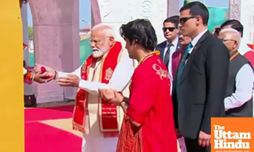 Prime Minister Narendra Modi offers prayer at Bageshwar Dham Balaji Mandir