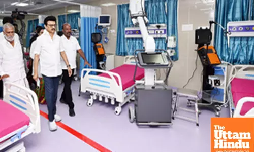Tamil Nadu CM MK Stalin inspects the newly constructed hospital
