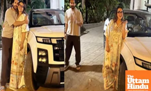 Karanveer drops by Shilpa Shirodkar’s home to show her his swanky new ride