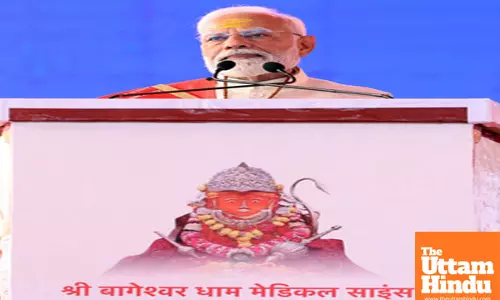 PM Narendra Modi lays the foundation stone of Bageshwar Dham Medical and Science Research Institute