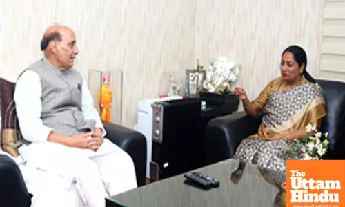 Delhi Chief Minister Rekha Gupta meets Defence Minister Rajnath Singh
