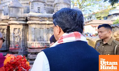 Tripura Chief Minister Manik Saha offers prayer at Maa Kamakhya Temple