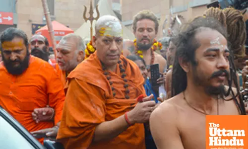 Naga Sadhus in Procession for Maha Shivratri